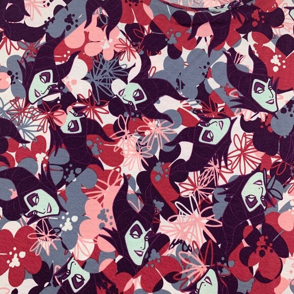 LuLaRoe Irma Disney Villains Maleficent XXS High-Low Short Sleeve Tunic Top - Picture 3 of 7